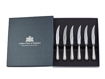 Bead Box of 6 Steak Knives  Arthur Price of England