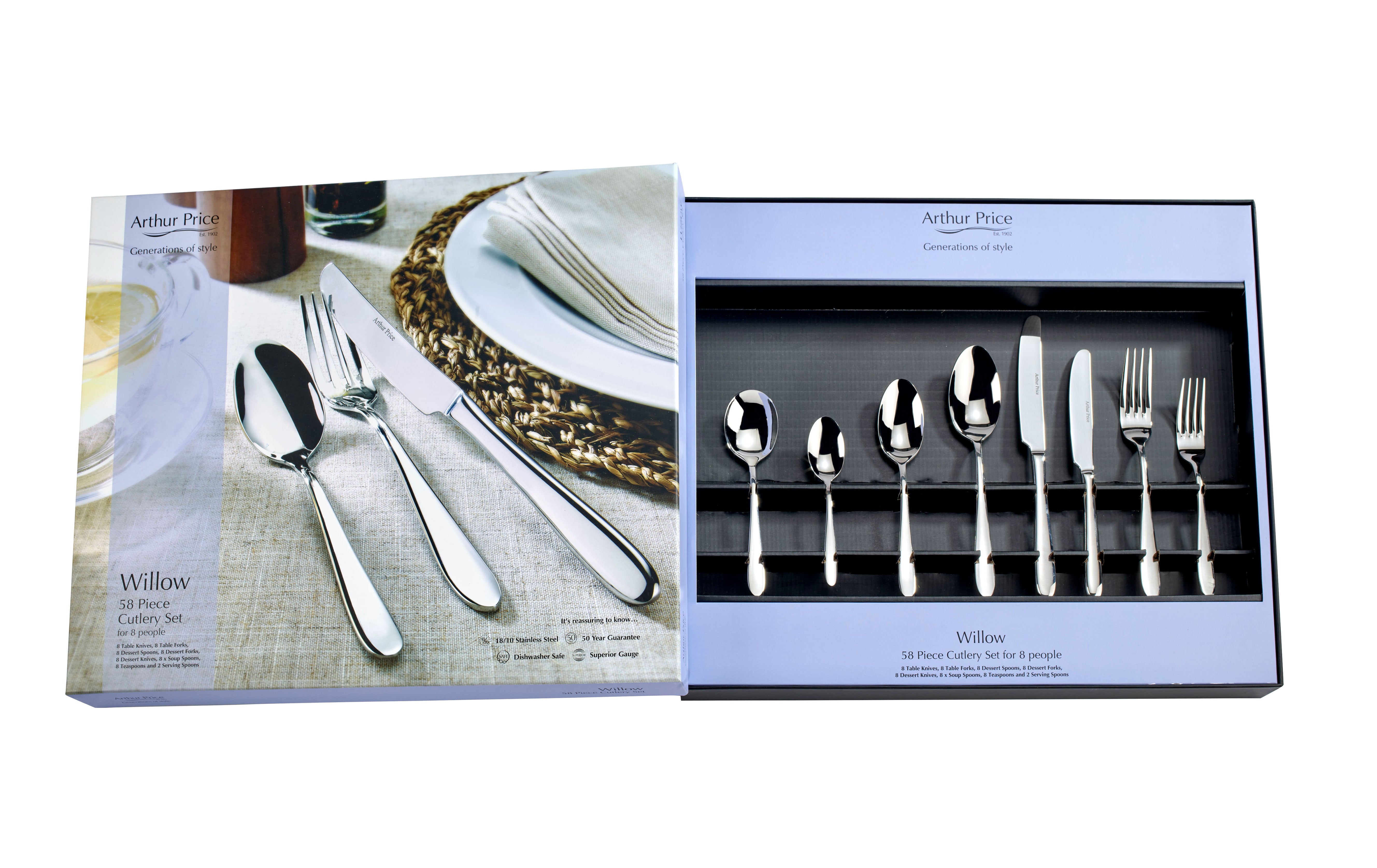 Willow 58 Piece 8 Person Box Set – Arthur Price