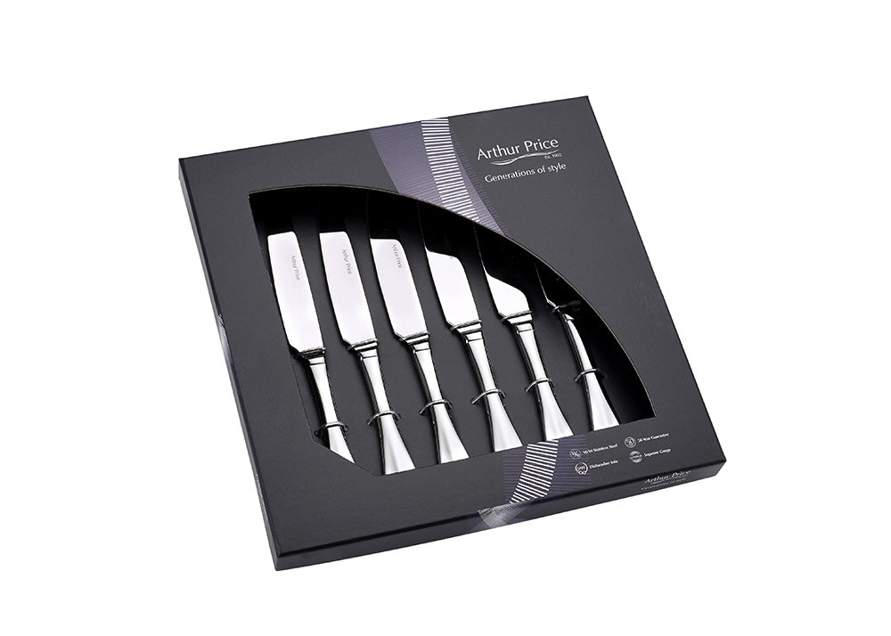 Everyday Classic Baguette Box of 6 Steak knives Arthur Price