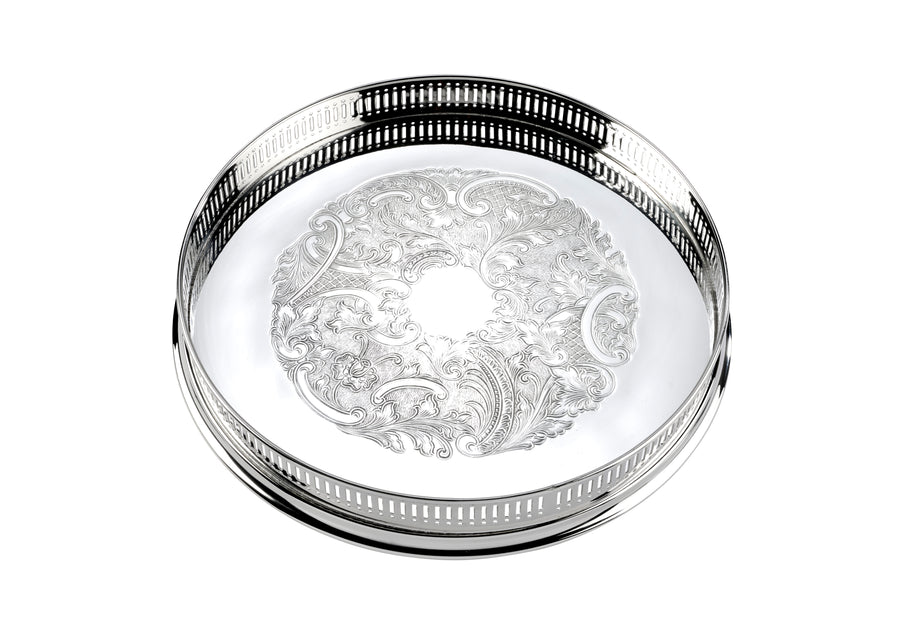 Arthur Price For The Table 11″ Round Embossed Gallery Tray