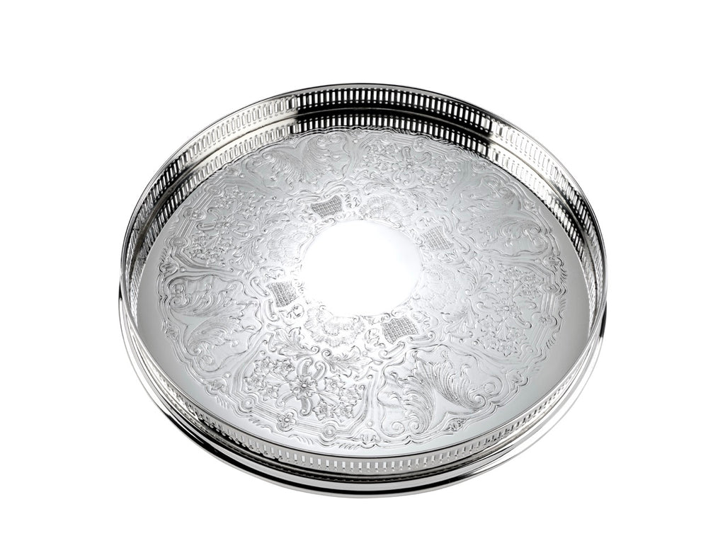 Arthur Price For The Table 14″ Round Embossed Gallery Tray