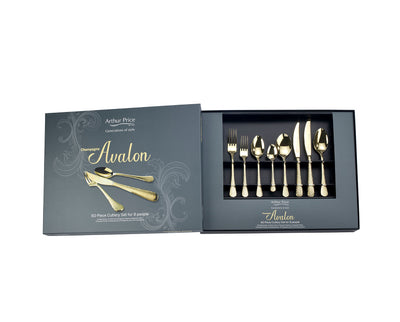 Champagne Avalon 60 Piece 8 Person Cutlery Set