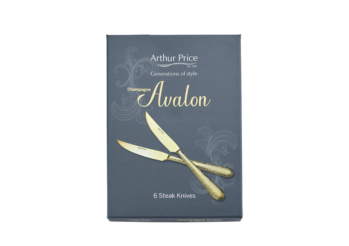 Champagne Avalon Box of 6 Steak Knives – Arthur Price