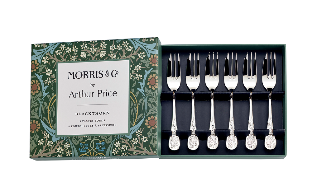 Morris & Co. Blackthorn Box of 6 Pastry Forks – Arthur Price