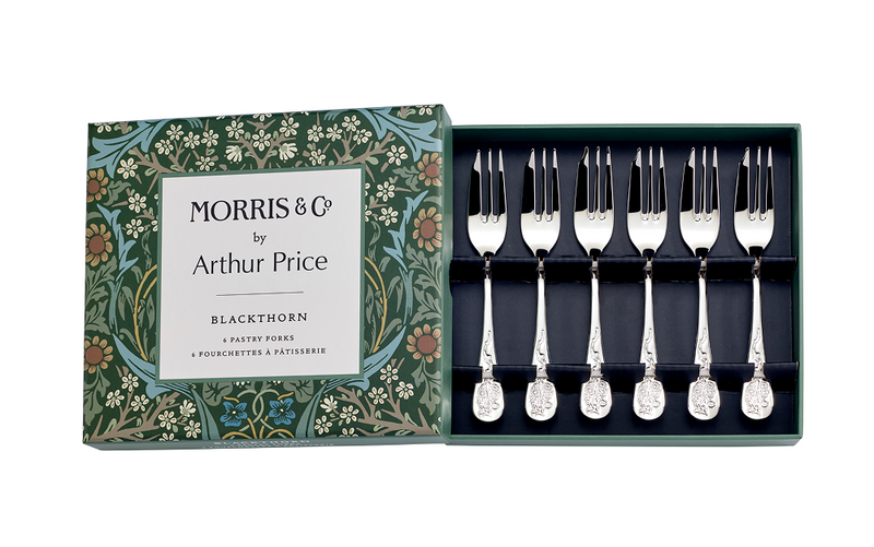Morris & Co. Blackthorn Box of 6 Pastry Forks