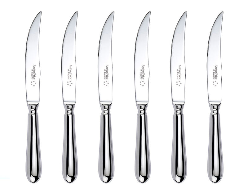 Early English Set Of 6 Steak Knives (Hostess) Arthur Price of England