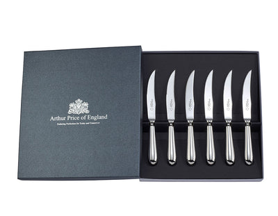 Early English Set Of 6 Steak Knives (Hostess) Arthur Price of England