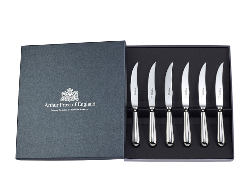 Early English Set Of 6 Steak Knives (Hostess) Arthur Price of England