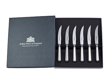 Grecian Box of 6 Steak Knives  Arthur Price of England