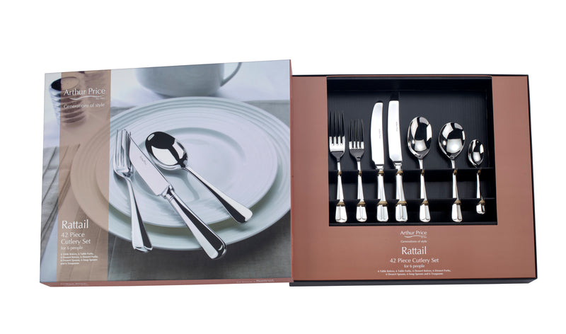 Rattail 42 Piece 6 Person Cutlery Set