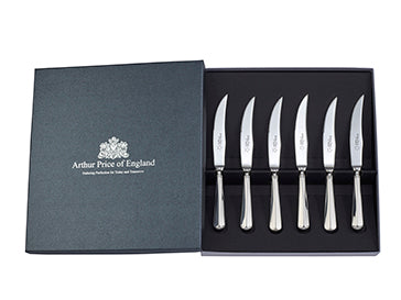 Rattail Box of 6 Steak Knives  Arthur Price of England