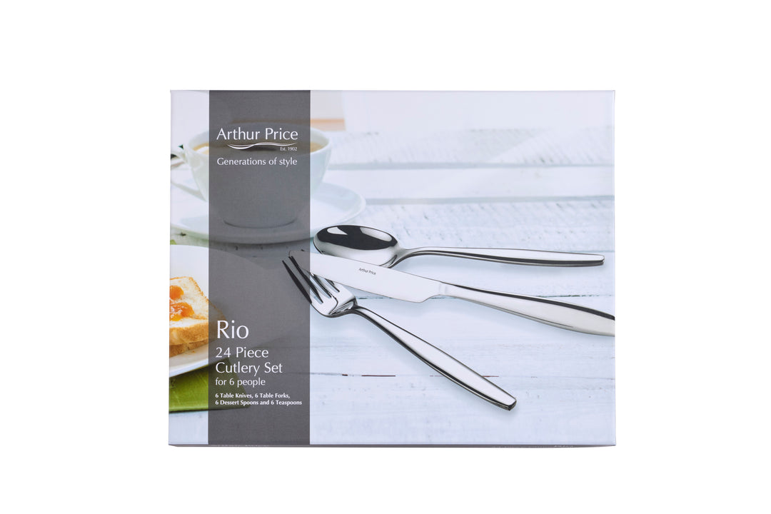 Arthur Price Rio 24ピースカトラリーセット Rio 24 Piece 6 Person Cutlery Set – Arthur Price