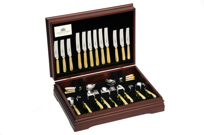 arthur price Titanic Luxury 44 Piece Set Canteen - Gold Plated / Canteen / 6 Person Place Setting