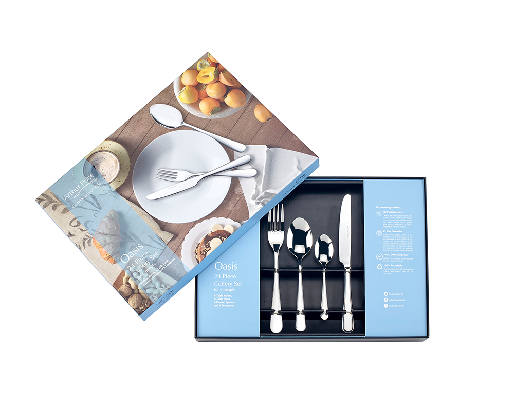 Oasis 24 Piece Cutlery Set – Arthur Price Oasis 24 Piece Cutlery Set – Arthur Price