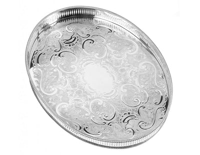 Arthur Price of England  Oval Mounted Gallery Tray