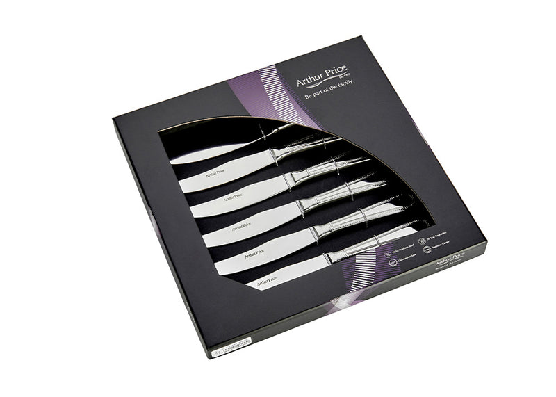 Everyday Classic Bead Box of 6 Steak knives 