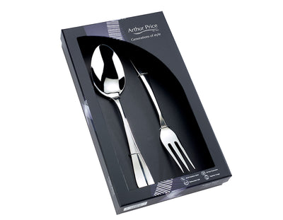 Everyday Classic Baguette Box of Large Serving Spoon and Fork