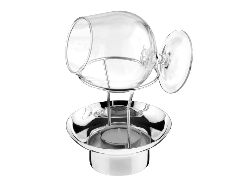 Contemporary Brandy Warmer & Glass