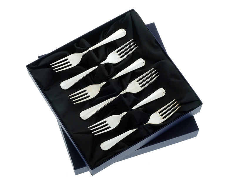 Rattail 6 fruit forks  Arthur Price of England