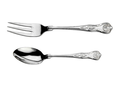 Everyday Classic Kings Box of Large Serving Spoon and Fork (New)